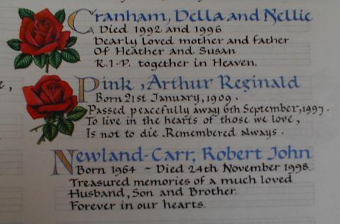 Arthur Reginald Pink's Book of Remembrance entry